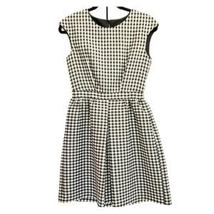 ZARA BASIC Preppy Black & White Checkered Dress